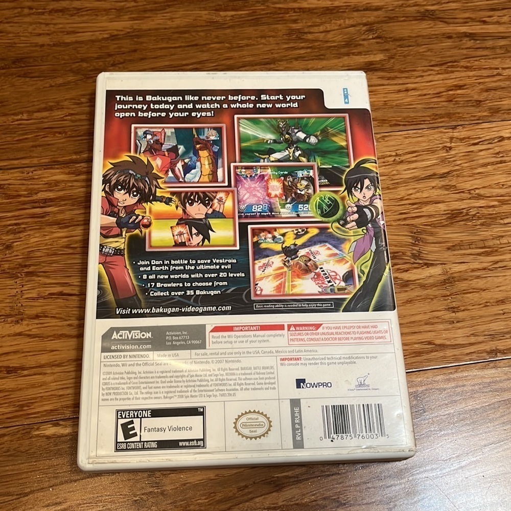 Bakugan Battle Brawlers Wii video game and Instruction booklet and case - Picture 5 of 10